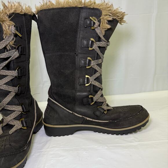 Sorel Joan of Arctic Tall Dark Brown Waterproof Snow Boots Women’s 8.5 - Picture 3 of 9